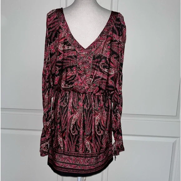 Isabel Marant Red Black Paisley Wyle Dress Size 40 Medium (8)